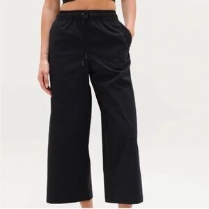 Athleta Black Wide-Leg Drawstring Pants